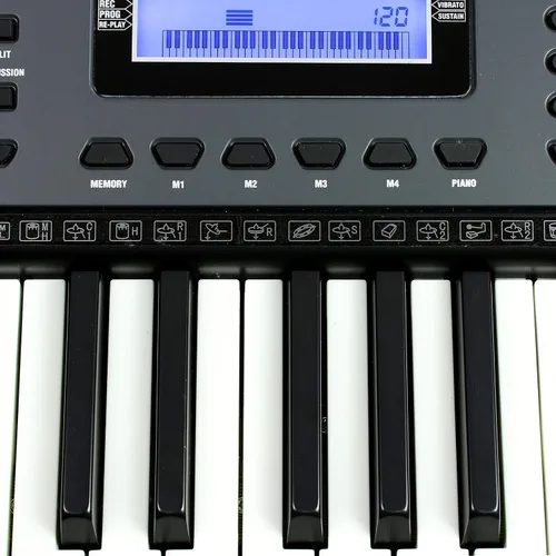 Vista 4 de RockJam Piano de teclado RJ461 de 61 teclas con inclinación