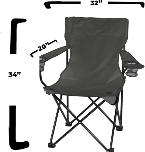 Vista 2 de VictoryStore Silla de camping al aire libre - Silla plegable con apellido personalizado- Silla de camping con bolsa de transporte (2)