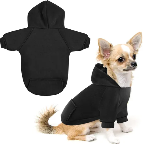Vista 9 de Idepet Sudaderas con capucha para mascotas perros, ropa para perros pequeños, chaleco para chihuahua, abrigo cálido, chaqueta de otoño, conjuntos