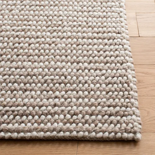 Vista 3 de SAFAVIEH Natura Collection NAT426B - Alfombra de lana hecha a mano para entrada, sala de estar, dormitorio, 2 pies 3 pulgadas x 9 pies, color beige