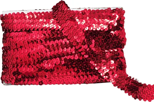 Vista 34 de Mandala Crafts - Cinta de lentejuelas elásticas iridiscentes AB de 1 pulgada para coser 10 Yards, Metallic Color, Washable, Stretchy Band, for
