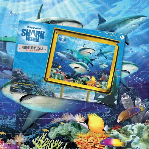 Vista 6 de Prime 3D Selfies Howard Robinson Reef Shark, rompecabezas 3D de 500 piezas
