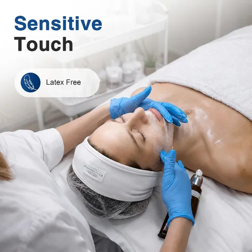 Vista 8 de Schneider Blue Vinyl Synthetic Exam Gloves, Case of 1000, 4-mil, Powder-Free, Latex-Free, Non-Sterile, Disposable Gloves