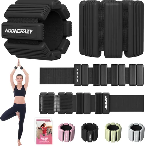Vista 17 de Pilates - Pesas de tobillo y muñeca para mujer, juego de 2 pesas portátiles y fuertes para brazos y piernas (1 libra/2.2 libras cada una), pesas