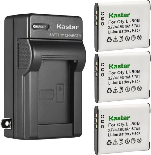 Vista 6 de Kastar Cargador de batería de pared AC para Olympus Li-50B, Stylus 9010, SZ-10, SZ-11, SZ-12, SZ-14, SZ-15, SZ-16, SZ-20, SZ-25MR, SZ-30MR, SZ-31MR