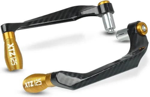 Vista 9 de Para Yamaha XTZ125 XTZ 125 2014-2018 2015 2016 2017 motocicleta 7/8 "0.866 in manillar freno embrague palancas protector protector protector Naranja