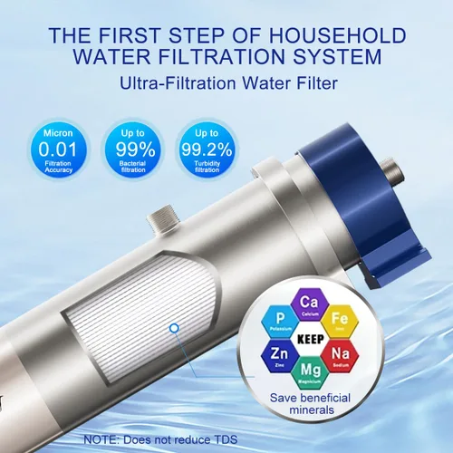 Vista 7 de El sistema de filtro de agua para debajo del fregadero reduce el 99% de los contaminantes > 0.01μm, filtro de agua de sedimentos de ultrafiltración