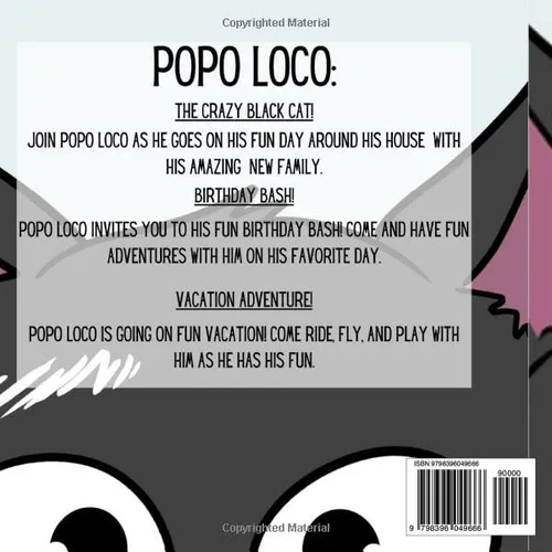 Vista 2 de Popo Loco The Three Book Series That Crazy Black Cat, Birthday Bash, Vacation Adventure