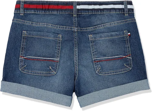Vista 2 de Tommy Hilfiger Pantalones cortos de mezclilla elásticos de 5 bolsillos para niña