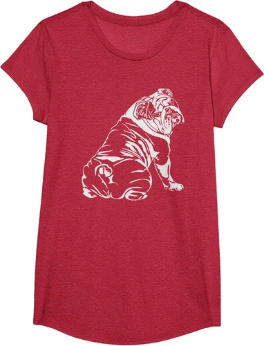 Vista 46 de Gracioso Bulldog Inglés playera perro Hund playera regalo, Azul (Heather blue)