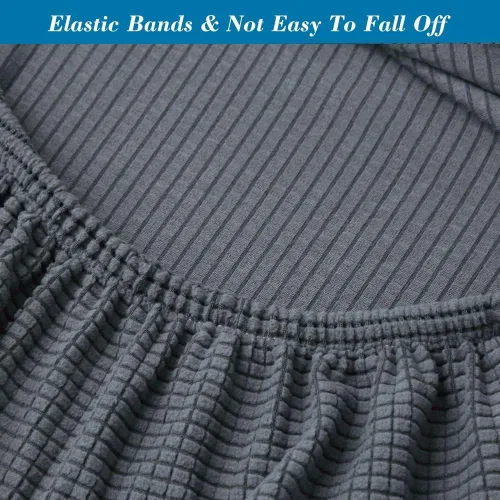 Vista 8 de HFCNMY Funda elástica para futón sin brazos con falda de punto jacquard para sofá cama, lavable a máquina, funda de sofá futón, funda de sofá futón