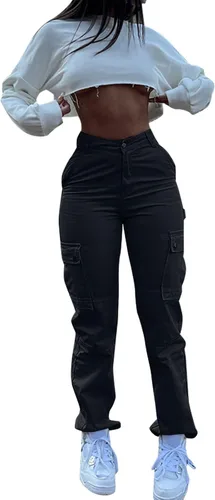 Vista 3 de Pantalones vaqueros cargo para mujer