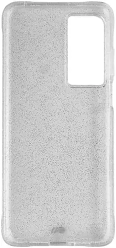 Vista 2 de Case-Mate Funda rígida de cristal transparente para Motorola Edge 5G UW (2021) - transparente/purpurina