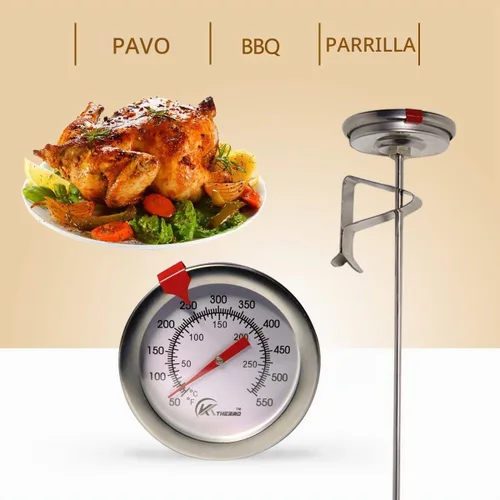 Vista 5 de KT THERMO Termómetro de caramelo/freír profundo con lectura instantánea, termómetro analógico, termómetro de carne con pincho de acero inoxidable