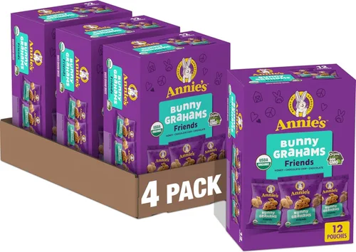 Vista 50 de Annie's Organic Chocolate Bunny Graham Snacks, 7.5 onzas