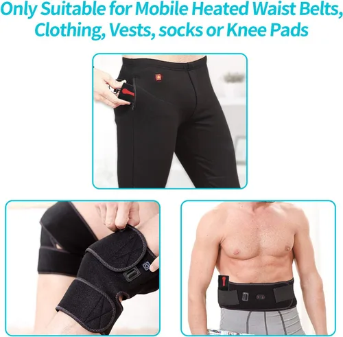 Vista 7 de CUEHEAT Reemplazo de batería de polímero de litio de 7.4 V para guantes calefactados, manoplas, calcetines, chaleco, chaqueta, sombrero, rodilleras