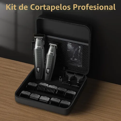 Vista 6 de Ufree Cortapelos inalámbricos para hombres, juego de cortapelos profesional