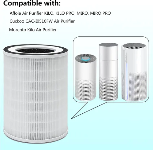 Vista 2 de Filtro HEPA KILO compatible con Afloia KILO, KILOPLUS, KILOPRO, MIRO, MIRO PRO purificador de aire y MORENTO MR-Kilo, purificador de aire Kalo