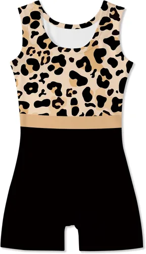 Vista 2 de TUONROAD Girls Gymnastics Leotards with Shorts Dance Ballet Unitard Sparkly Biketard for 2-10T