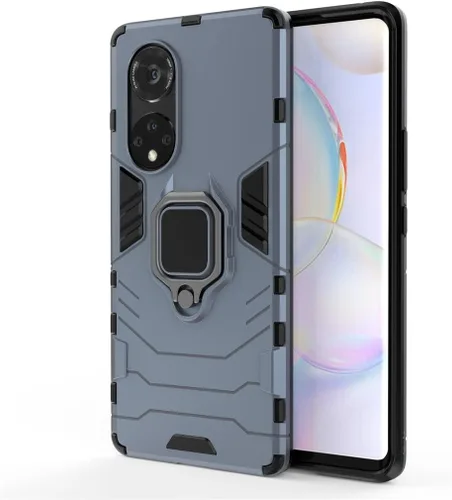 Vista 4 de Compatible con Huawei Nova 9 Pro, funda Honor 50 Pro, soporte de anillo de metal a prueba de golpes (funciona con soporte magnético para automóvil)