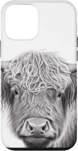 Vista 12 de Funda para iPhone 15 Highland Cow Scottish Cattle Pencil