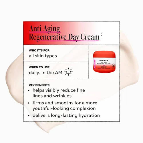 Vista 5 de Derma E Crema de día regenerativa antienvejecimiento – Crema hidratante de astaxantina para rostro – Crema antiarrugas ligera y reafirmante