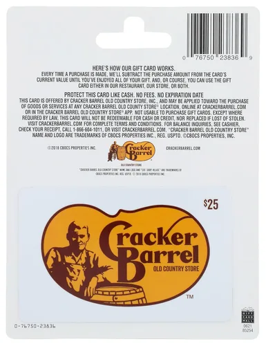 Vista 2 de Cracker Barrel Tarjeta de regalo $25