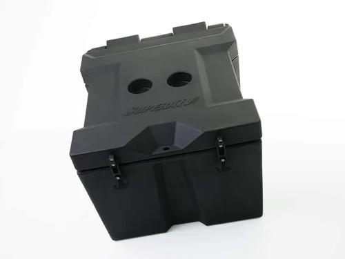 Vista 2 de SuperATV Enfriador trasero aislado de alta resistencia/caja de carga para Polaris RZR XP Turbo/XP 4 Turbo (2016+) - Tapa sellada mantiene el hielo