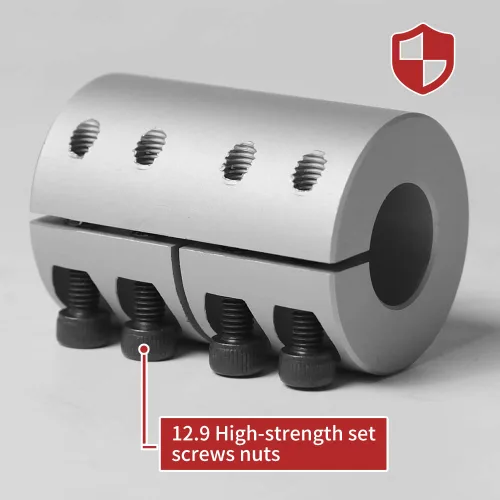 Vista 4 de Acoplamientos de abrazadera rígida de 8 mm a 10 mm, acoplamiento de eje de aluminio de 32 de diámetro y 45 de longitud, conector de acoplador de eje
