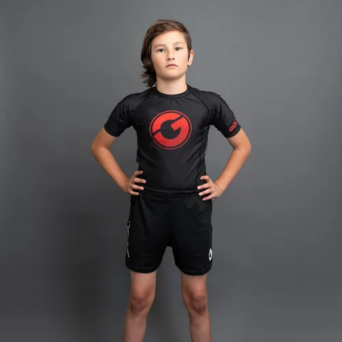 Vista 5 de Gold BJJ Pantalones cortos de Jiu Jitsu para niños, ligeros para lucha juvenil, para artes marciales, lucha, boxeo y artes marciales mixtas