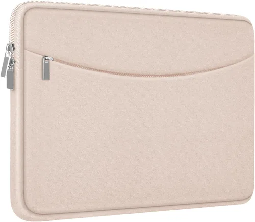 Vista 26 de Funda para laptop de 14 pulgadas, maletín protector a prueba de golpes con bolsillo para accesorios, bolsa portátil para computadora para MacBook