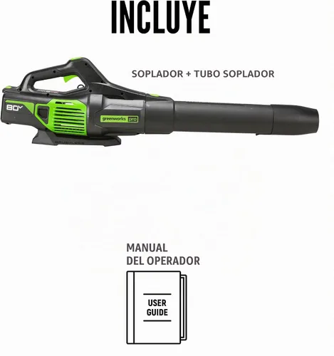 Vista 9 de Greenworks - Soplador eléctrico de hojas de 80 V, 730 CFM, solo herramienta