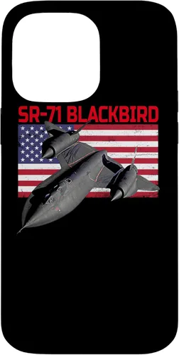 Vista 21 de SR-71 Blackbird in Action and Patriotic American Flag. Case for iPhone 17