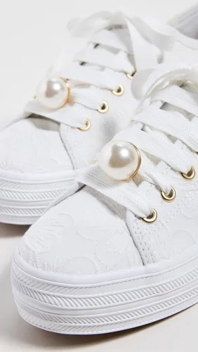 Vista 5 de Keds Tenis Triple Kick Ks con ojales florales para mujer