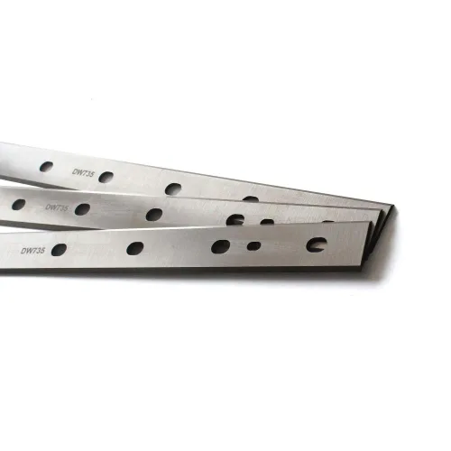 Vista 4 de OSCARBIDE Cuchillas cepilladoras HSS de 13", juego de 3 piezas, para DeWalt DW735/DW735X, cuchillos de repuesto DW7352 plateado