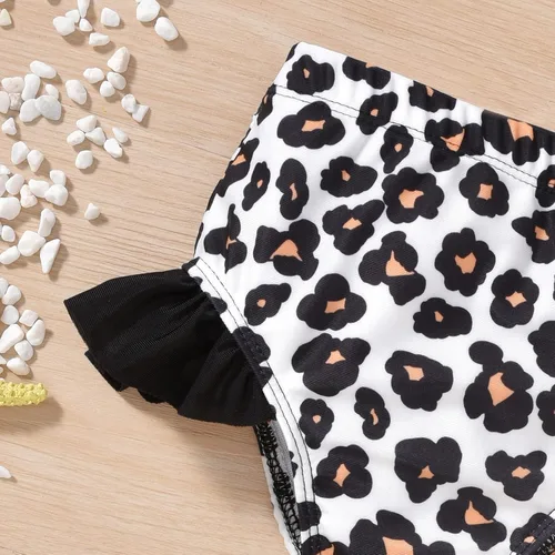 Vista 5 de Aalizzwell Traje de baño para niñas pequeñas con sombrero
