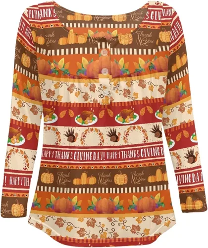 Vista 3 de WHOSGNIHT Blusa casual de manga larga para mujer, cuello en V, con botones, ropa de dormir