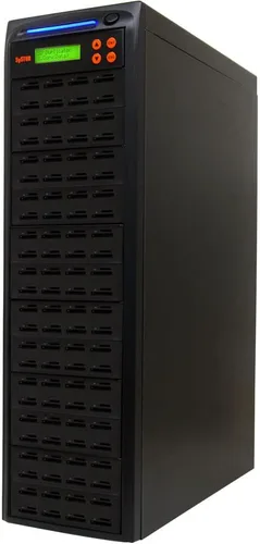 Vista 7 de Systor Duplicador de tarjetas SD/microSD 1:7 - 2GB/Min - Copiadora de memoria flash múltiple independiente y borrador/desinfectante, velocidades