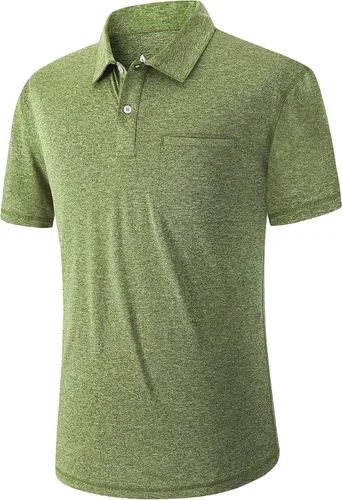 Vista 34 de V VALANCH Polo de golf de manga corta para hombre, estilo casual, con cuello que absorbe la humedad