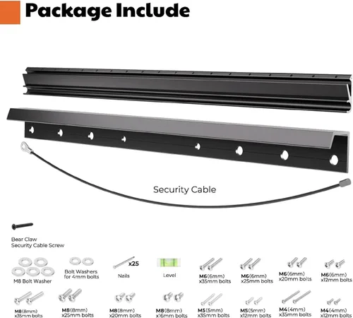 Vista 5 de Soporte de pared para TV sin clavos, resistente para televisores de pantalla plana de 26 a 55 pulgadas, sin pernos, sin taladro, sin anclajes, fácil
