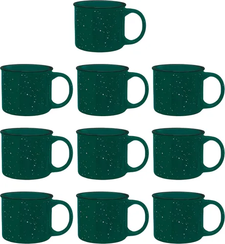 Vista 10 de DISCOUNT PROMOS Tazas de Café de Cerámica Personalizadas para Fogata de 13 oz. Juego de 100, Paquete Personalizado a Granel - Perfecto para Té