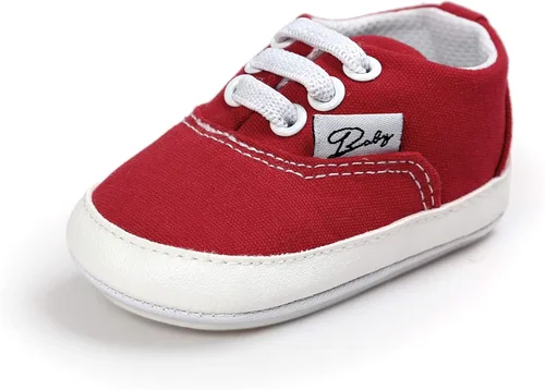 Vista 3 de BENHERO Baby Boys Girls Canvas Toddler Sneaker Anti-Slip First Walkers Candy Shoes 0-24 Months 12