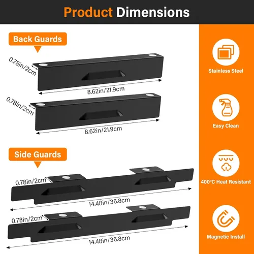 Vista 7 de Protectores de viento magnéticos para parrilla Blackstone de 22 pulgadas, parabrisas para accesorios de parrilla Blackstone, accesorios de parrilla