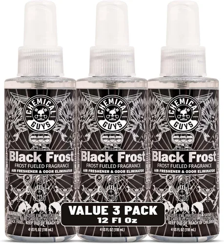 Vista 10 de Chemical Guys Black Frost Air - Ambientador en aerosol premium para automóvil y eliminador de olores, aerosol de aroma masculino fresco