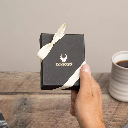 Vista 6 de DONBOLSO Cartera Flip I Slim Wallet con Flip Case I Tarjetero para hasta 10 tarjetas