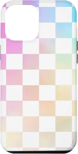Vista 26 de Pastel Rainbow Checkerboard Checker Checked Pattern Case for iPhone 17