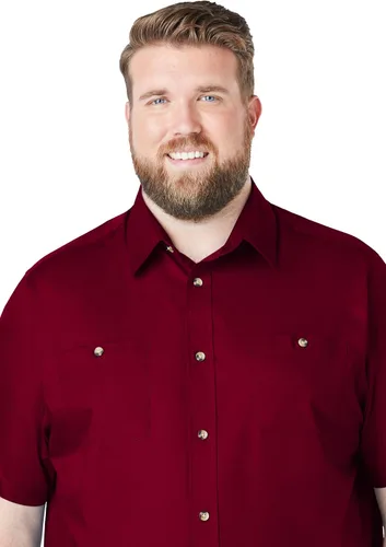 Vista 5 de KingSize - Camisa deportiva de bolsillos y mangas cortas para hombres grandes y altos