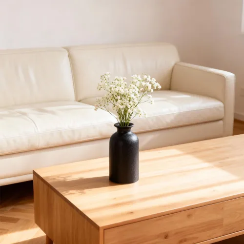 Vista 6 de Juego de 6 jarrones de cerámica negra, jarrones pequeños de 5 pulgadas para flores secas o plantas de casa, jarrones decorativos bohemios modernos