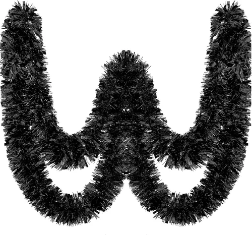 Vista 5 de WILLBOND - Guirnalda de oropel de Navidad de 26,2 pies, guirnalda de oropel metálico con purpurina, guirnalda colgante para árbol de Navidad