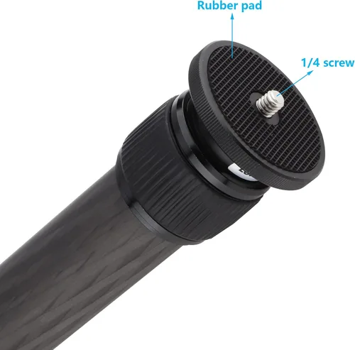Vista 4 de Extensor de trípode de fibra de carbono,Poste de extensión de trípode de dos secciones,Barra de extensión telescópica de fotografía estabilizador